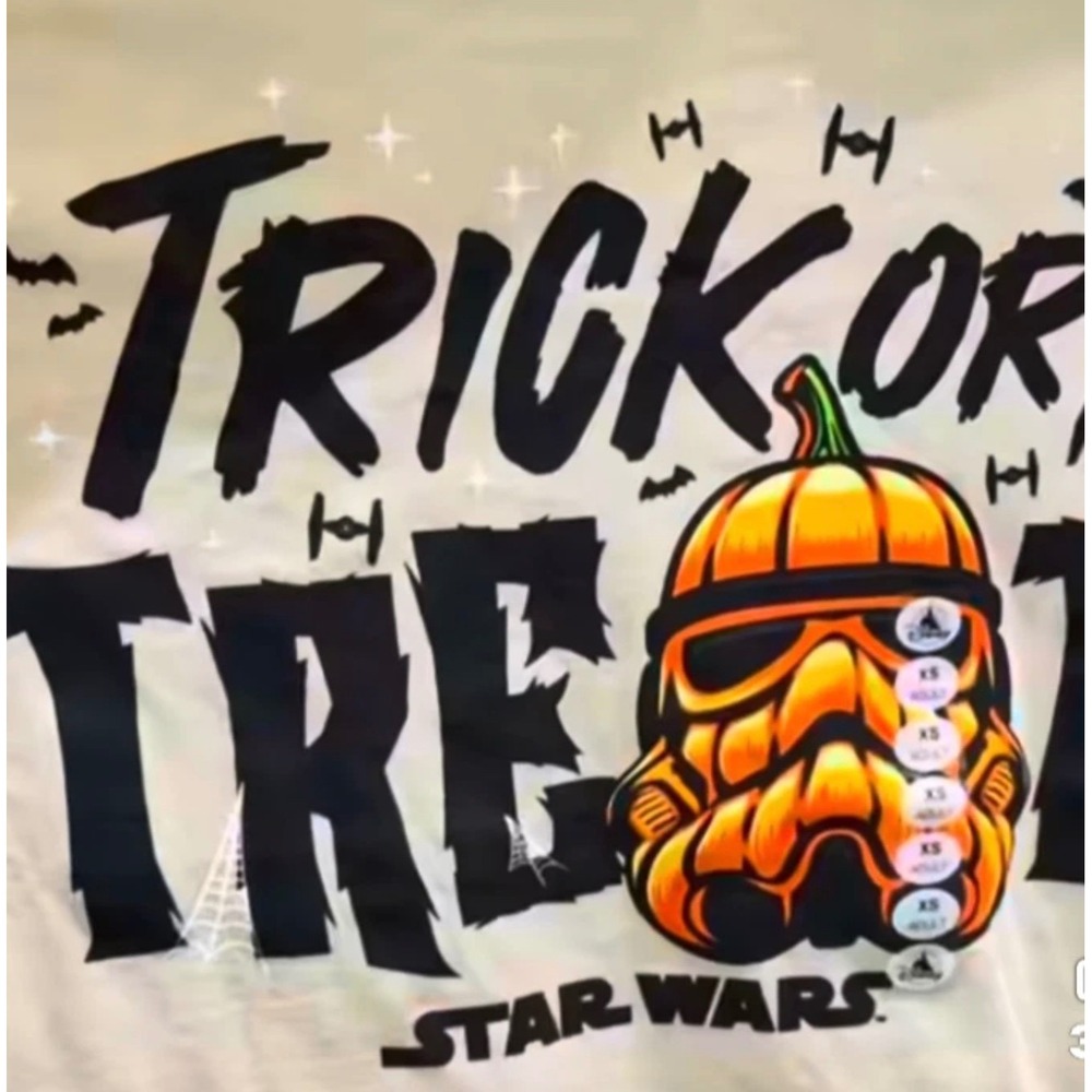 2026 Halloween Disney Parks Stormtrooper Pumpkin T Shirt M Star Wars Trick